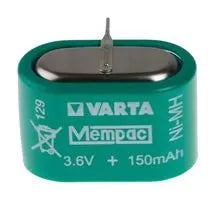 BATTERY, BUTTON CELL, NICKEL METAL HYDRIDE-NIMH , 3.6V, 150mAh 55615603940