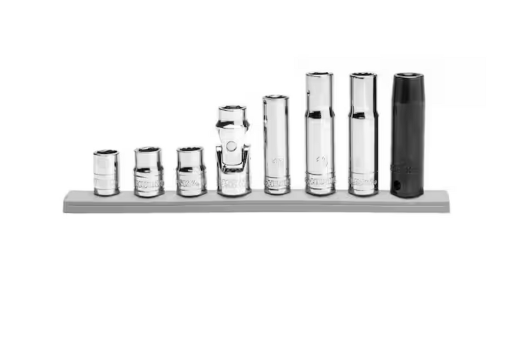Husky SAE 8-Piece 10 mm Metric Socket Set 1/4 inch and 3/8 inch Drive