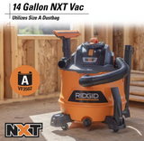 RIDGID 14 Gallon 6.0 Peak Horsepower NXT Wet Dry Shop Vacuum (open box)