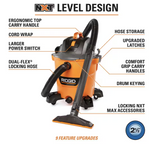 RIDGID 12 Gallon 5.0 Peak HP NXT Shop Vacuum Wet Dry Vacuum (open box)