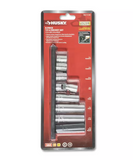 Husky SAE 8-Piece 1/2 inch Socket Set 1/4 inch and 3/8 inch Drive