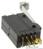 0E19-00K0 Microswitch, Snap Action, Roller Lever, DPDT, Quick Connect, 15 A