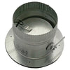 Collar W/Damper, 4 in Duct Dia, Galvanized Steel, 26 GA, 6 in W x