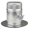 Collar W/Damper, 4 in Duct Dia, Galvanized Steel, 26 GA, 6 in W x