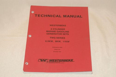 Westerbeke 34645 technical manual 4 cylinder 6.5, 8, 11 KW marine gas generator Books and Manuals part from MarineSurplus.com