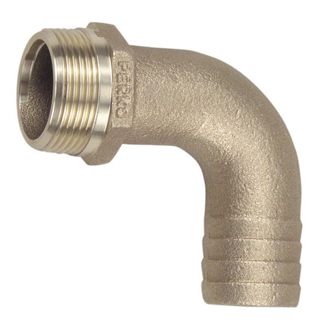 1 1/4" Pipe To Hose Adapter 90 Degree Bronze