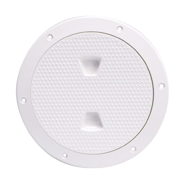 6" Non-Skid Screw-Out Deck Plate - White