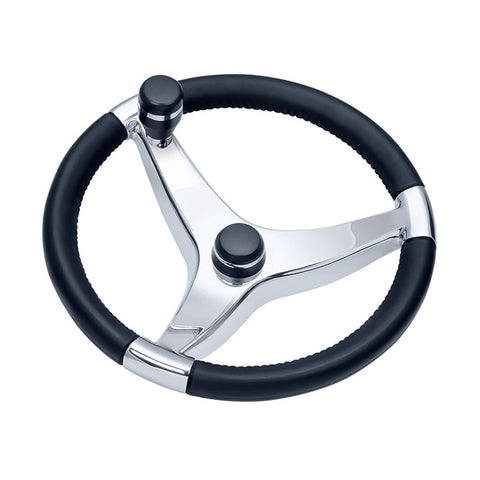 316 Cast SS Steering Wheel w/Control Knob-13.5" Diameter