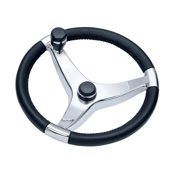 316 Cast SS Steering Wheel w/Control Knob-15.5" Diameter