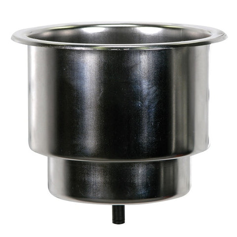 Flush Cupholder w/Drain - 302 Stainless Steel