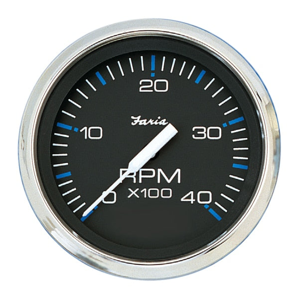 Chesapeake Black SS 4" Tachometer - 4, 000 RPM (Diesel - Mechanic