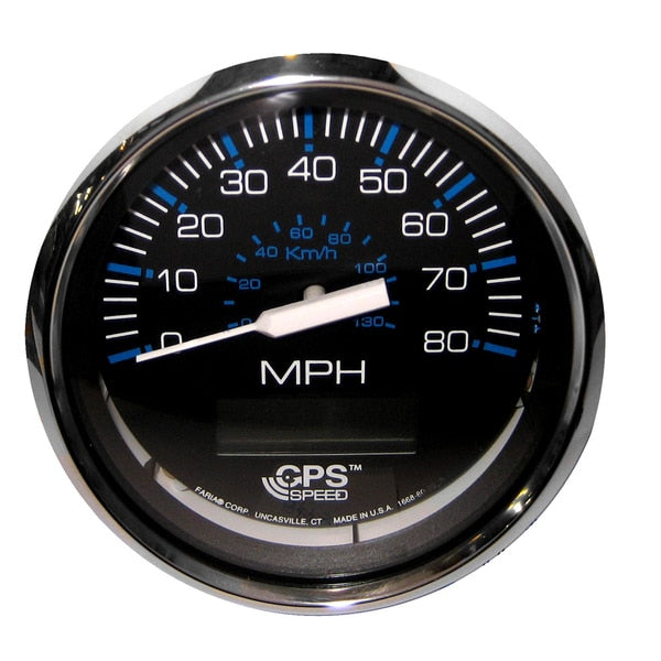 Chesapeake Black SS 4" Speedometer - 80MPH (GPS)