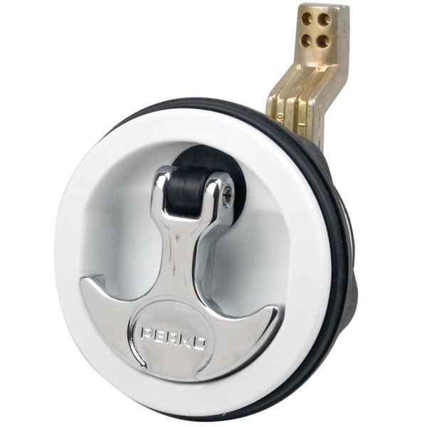 Flush Latch White Offset Cam Bar 2.5" Hole