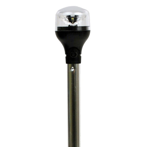 All-Around Light-12" Alum Pole-Black Vertical Composite Base w/Adapter