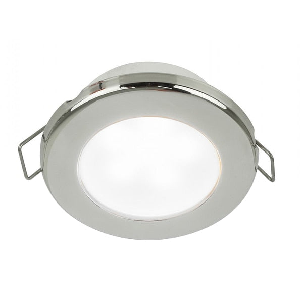 Euroled 75 3" Round 12V White Spring Mount Polished