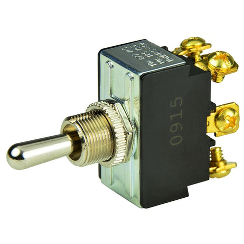 DPDT Chrome Plated Toggle Switch - (ON)/OFF/(ON)