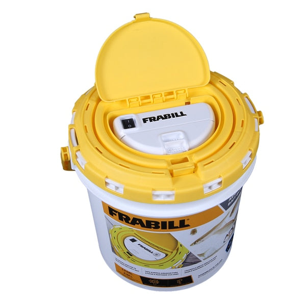 Dual Fish Bait Bucket with Aerator Built-In