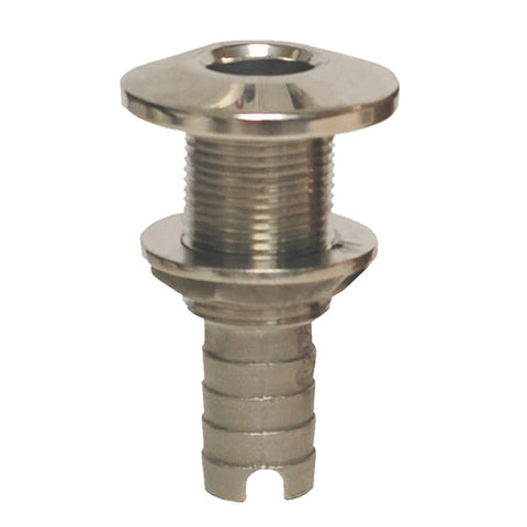 Stainless Steel Hose Barb Thru-Hull Fitting - 1/2"