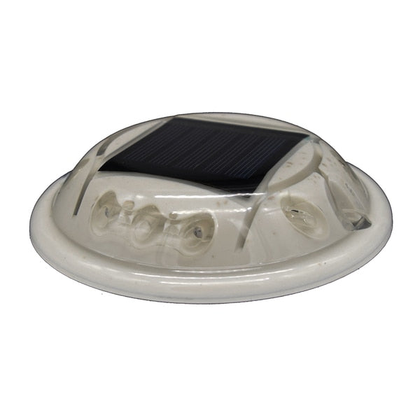 C1R Round Solar Dock Light- Red