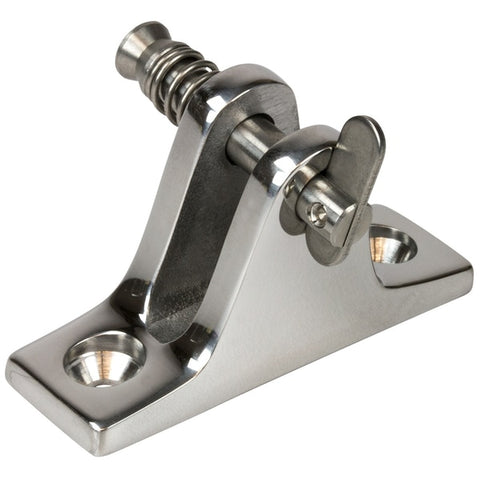 Stainless Steel Angle Base Deck Hinge - Removable Pin