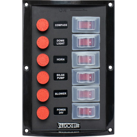 Splash Guard Switch Panel Vertical - 6 Switch
