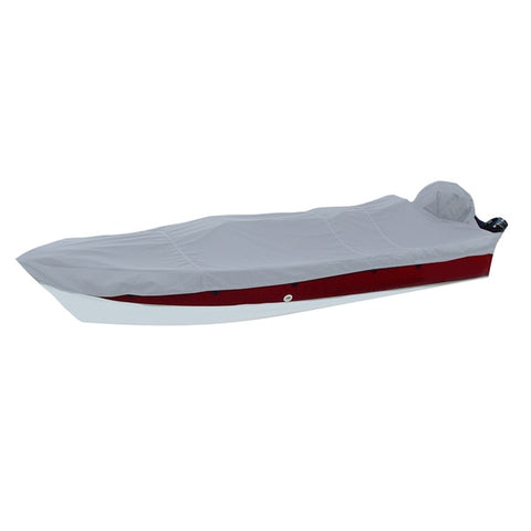 Styled-to-Fit Boat Cover f/15.5 V-Hull Side Console Fishing Boats-Grey