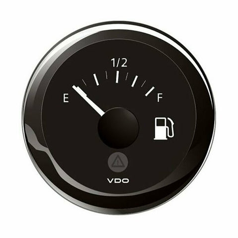 52MM 2-1/16 in. ViewLine Tank Level Gauge E/F,  3-180 Ohm,  Black Dial and Bezel