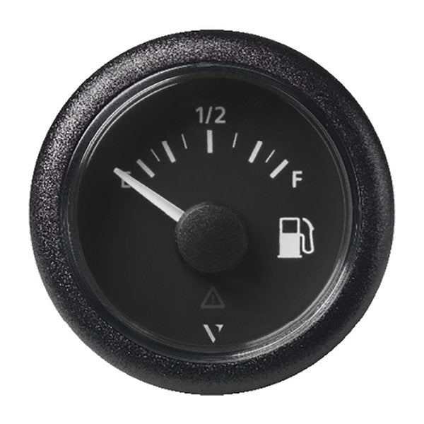 52MM (2-1/16") ViewLine Fuel Level Gauge Empty-Full - 0-90 OHM - Black Dial Round Bez