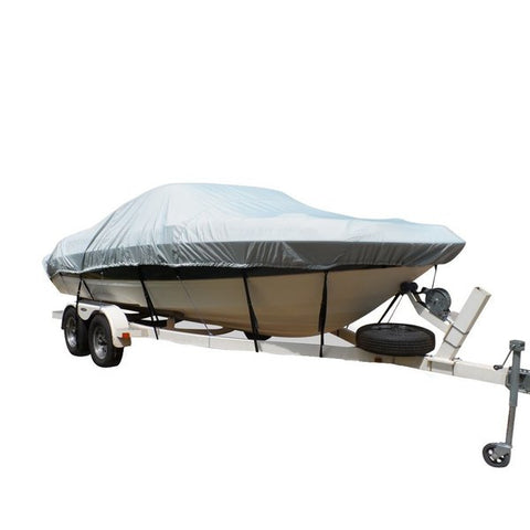 Carver Flex-Fit&trade; PRO Polyester Size 1 Boat Cover f/V-Hull Fishing Boats &amp; Jon Boats - Grey