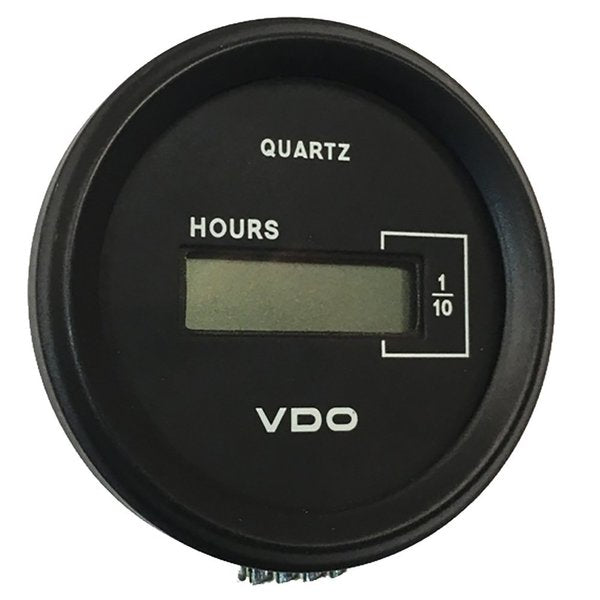 Cockpit Marine 52mm (2-1/16 Inch) LCD Hourmeter - Black Dial/Chrome Bezel