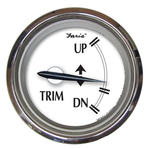 Faria Newport SS 2" Trim Gauge f/Mercury/Mariner/Mercruiser/Volvo DP/Y