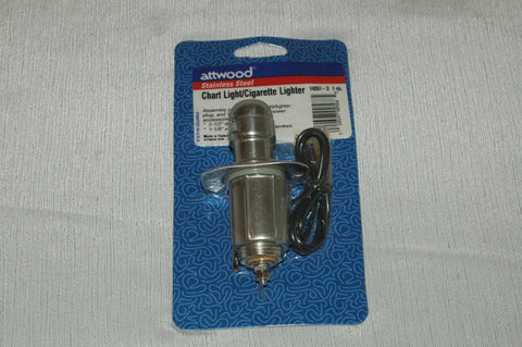 Attwood 14261-3 stainless steel chart light cigarette lighter kit Accessories part from MarineSurplus.com