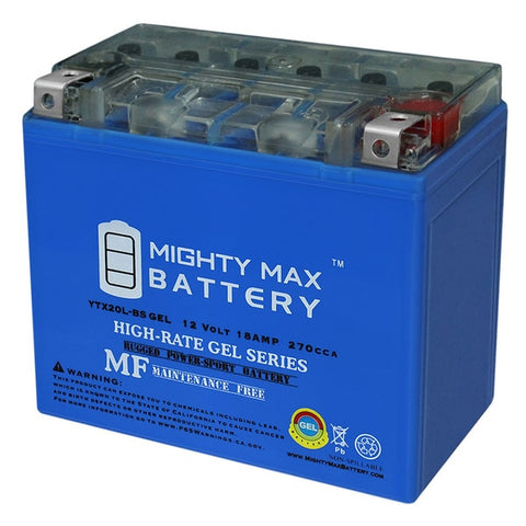YTX20L-BS GEL Battery Replaces Yamaha Wave Runner Models 238CCA 2008