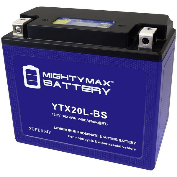 Mighty Max YTX20L-BS Replacement Battery – For Yamaha WaveRunner (1987-2007) – 12V 18Ah