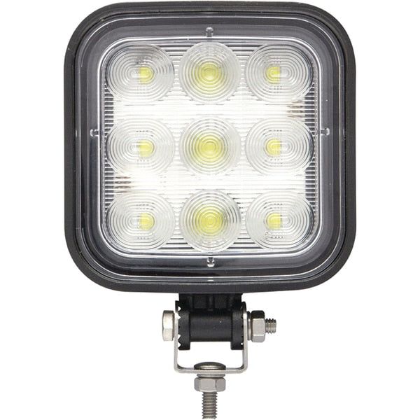 LED Flood Beam Sqr/Wide Angle Work Light, 12/24V, 9 LEDs, 1492 Lumens