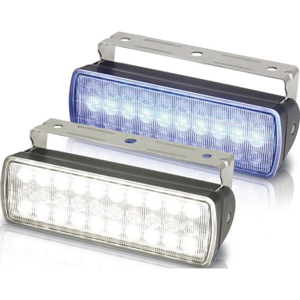 Hella Sea Hawk XL Dual Color LED Floodlight, Black Housing, Blue/White Lights