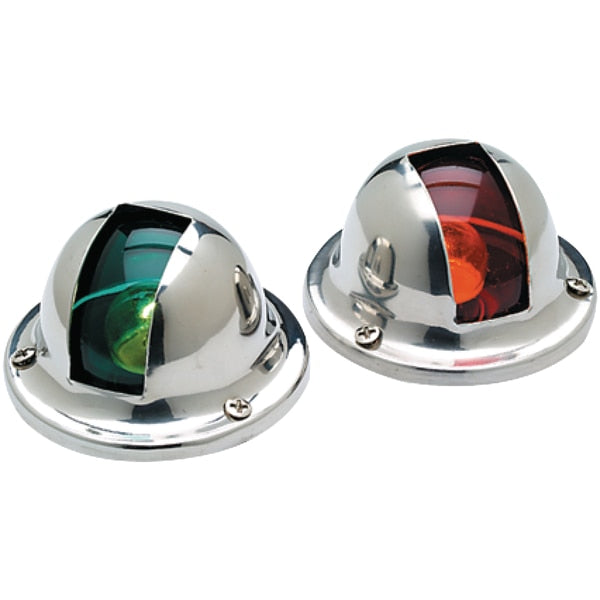 Vertical Mount Stainless Steel Side Lights (Sold As Pair), 2-1/4" O.D.