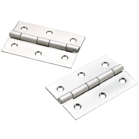 (2) Stainless Steel Fast Pin Type Butt Hinges,  1-5/8" x 2-1/2"