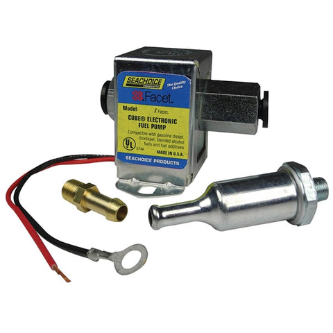 12V Cube Elect.Fuel Pump Kit w/74 Micron Filter,  32 GPH,  11.5-9.0 PSI