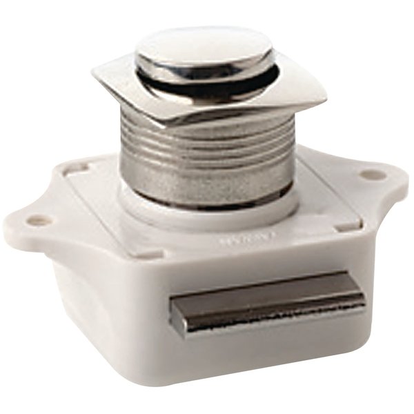 SeaDog 225320 Push Button Rim Latch - Square / Round, Stainless/Plastic Housing