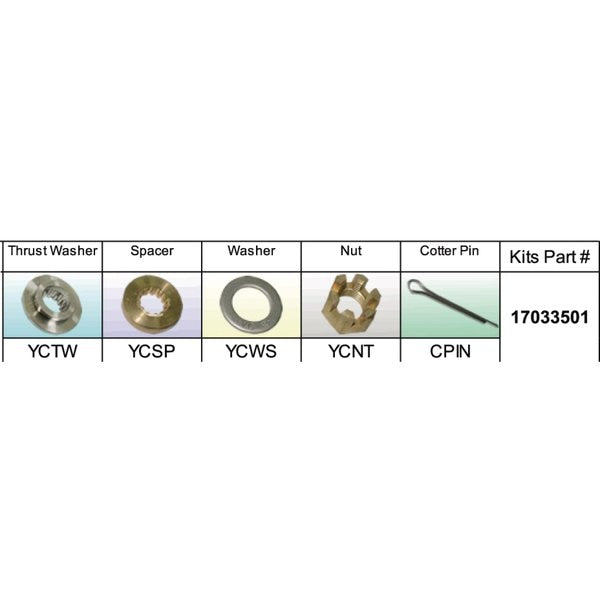 Fixed Hub Propeller Hardware Kit - Yamaha, Type C