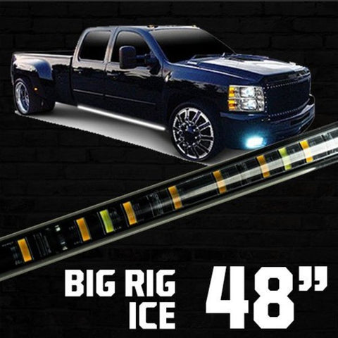 48IN BIG RIG ICE LED RUNNING LIGHT KIT IN AMBER W WHITE LED COURTESY L