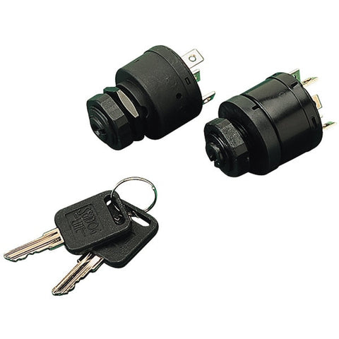 420385-1 4-Position Magneto-Style Ignition Switch-13/16" 6 Terminals/1 Boss Acc-Off-Ign-Start-Choke