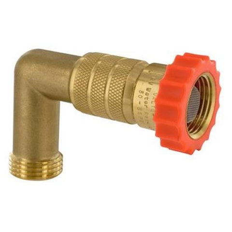 Valterra V46-A012222 Brass Fresh Water Pressure Regulator with 90 deg Hose Saver