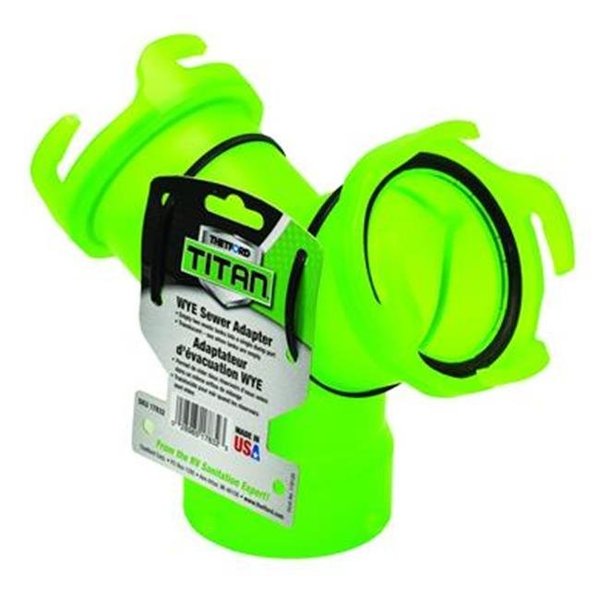 Thetford T6H-17832 Titan Sewer Hose Wye Adapter - Translucent Green