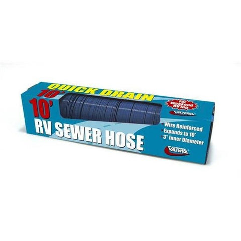 D040045 10 Ft. Quick Drain Sewer Hose; Blue