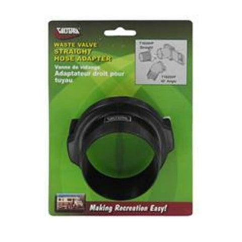 3 In. Straight Hose Adapter- Black