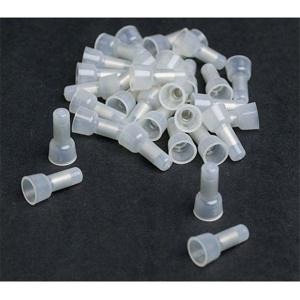 AUDIOP CC2214N 14-22 Gauge Nylon Long Barrel Clear Crimp Caps