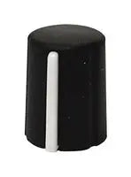 Knob, Round Shaft, 4.5 mm, Thermoplastic Elastomer, Round with Side Indicator Line, 11.43 mm
