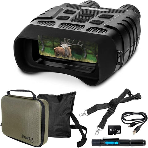 Digital Infrared Night Vision Binoculars for Camping, Hunting, Surveillance & Bird Watching